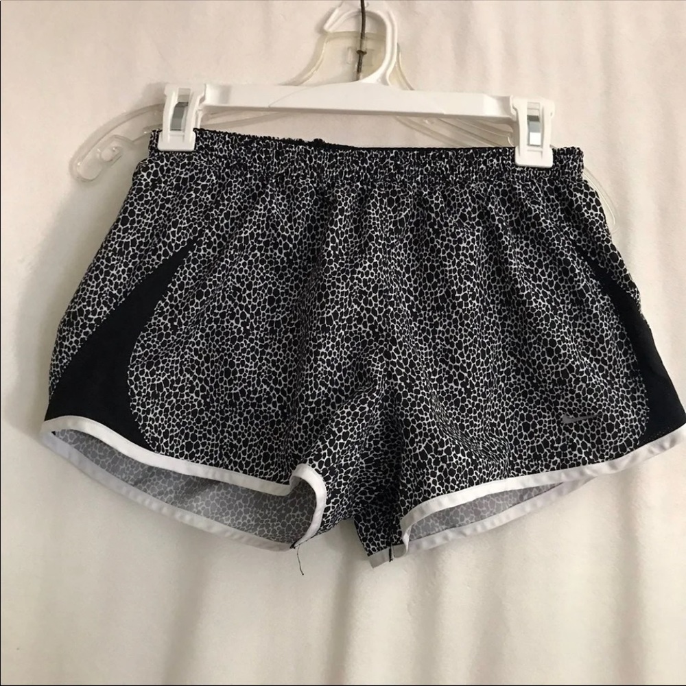 Nike Dri-Fit Shorts Running Athletic Workout Black White
